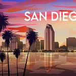 San Diego Skyline Illustration
