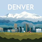 Denver Skyline Illustration